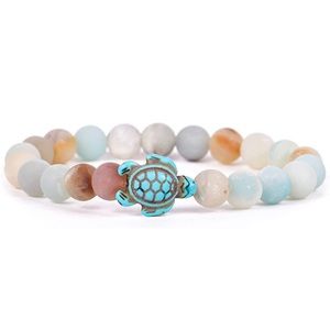 Sea Turtle Bracelet Turquoise Handmade Natural Stone Bracelet Summer Jewelry
